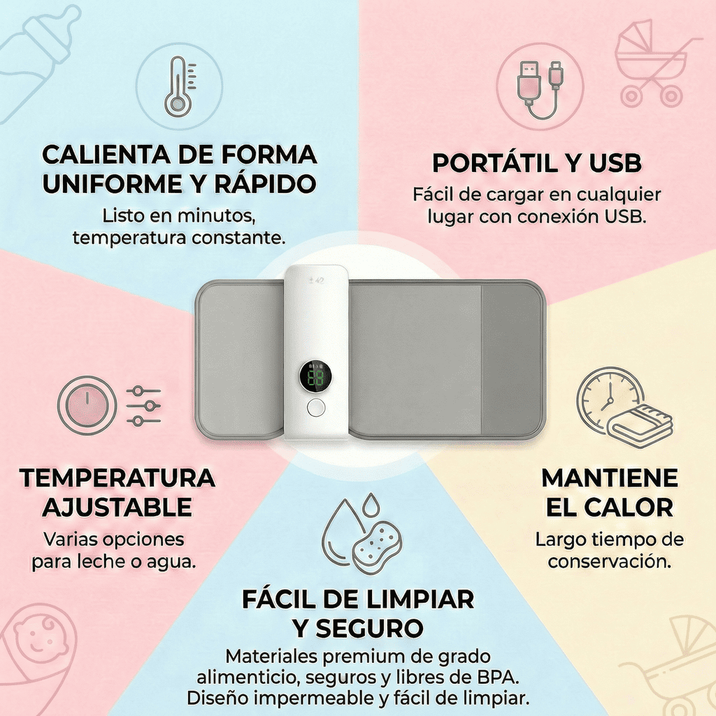 MIMITETERO® ¡LA FORMA MÁS SEGURA Y RÁPIDA DE CALENTAR LA LECHE DE TU BEBÉ!